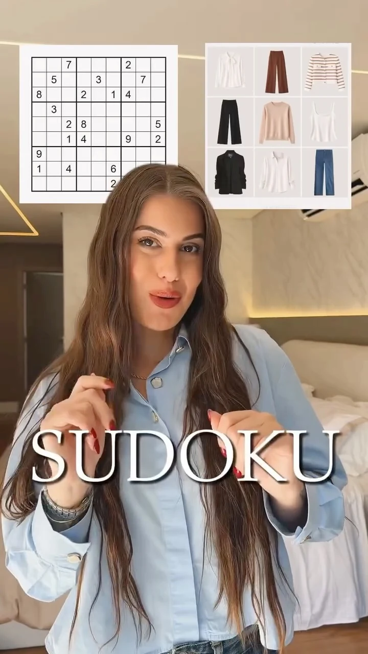 Raissa explicando como montar 27 looks com 9 peças